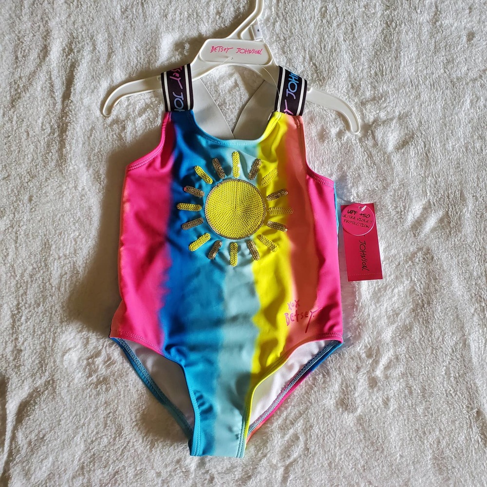 Betsey Johnson Kids 1 Piece Swimsuit Size 4